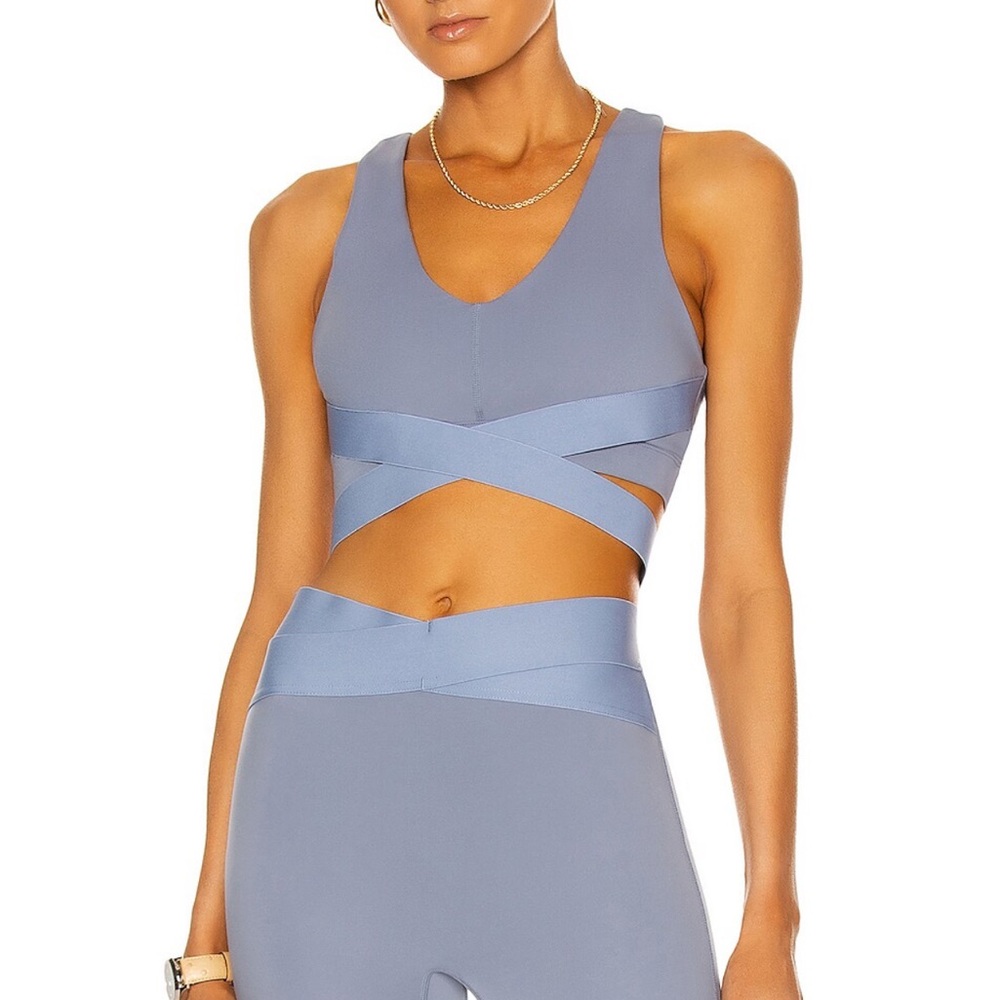 Workout Le Ore Corse Crossover Sports Bra Blue Small